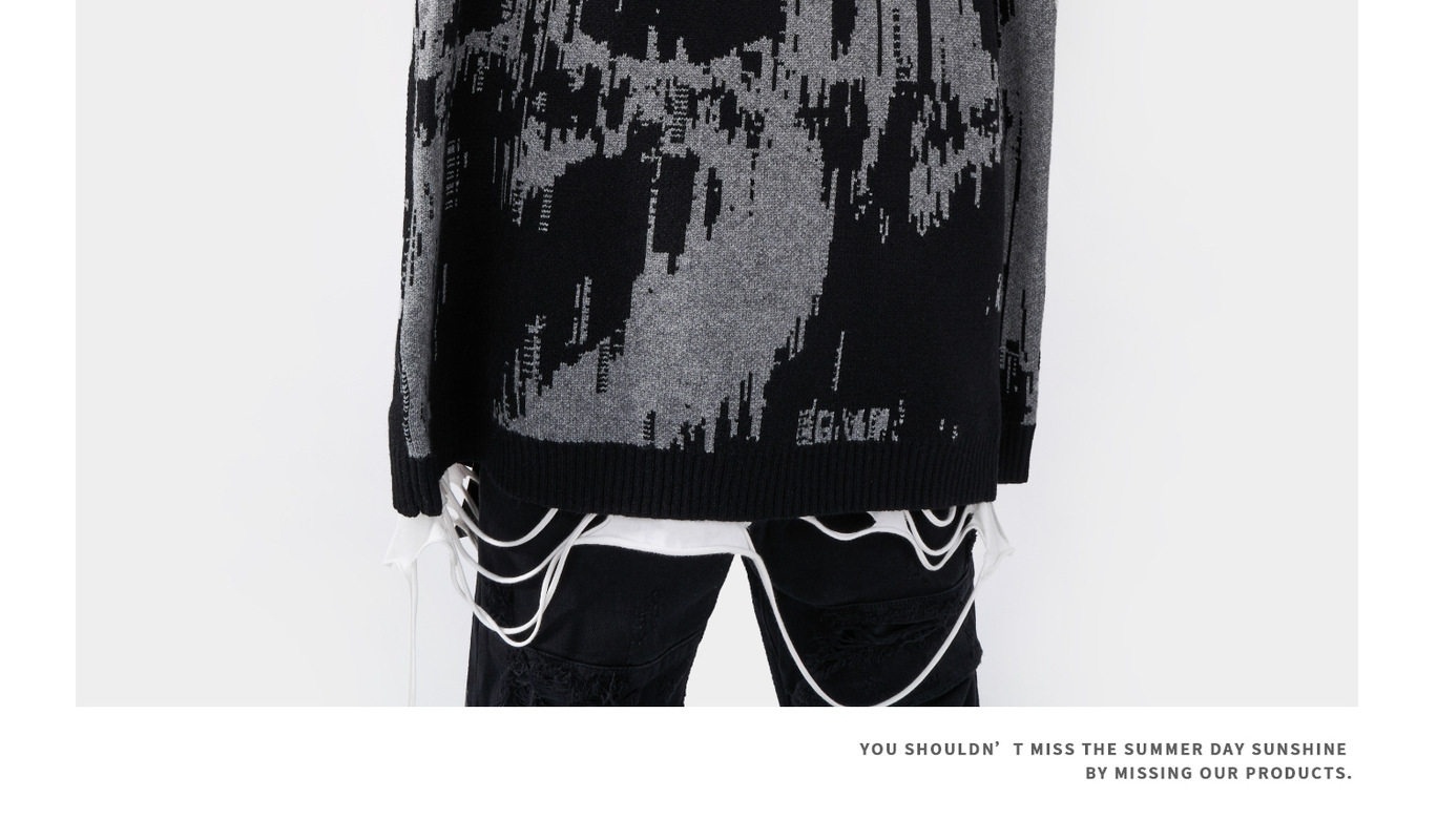 Áo Sweater Nam Nữ Dệt Kim Tay Dài Form Rộng Phong Cách Đường Phố Màu Đen, Kem chi tiết 22