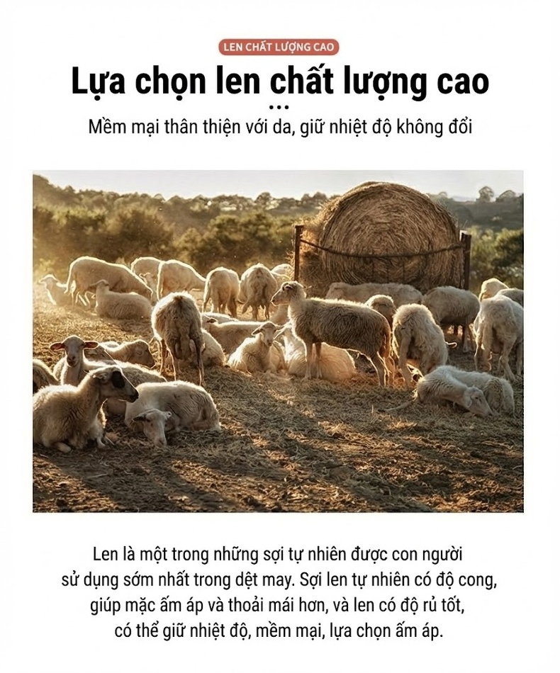 Áo Khoác Gile Nữ Khuy Cài Cổ Điển Vải Lông Cừu Hai Mặt Ngắn Màu Đỏ chi tiết 5