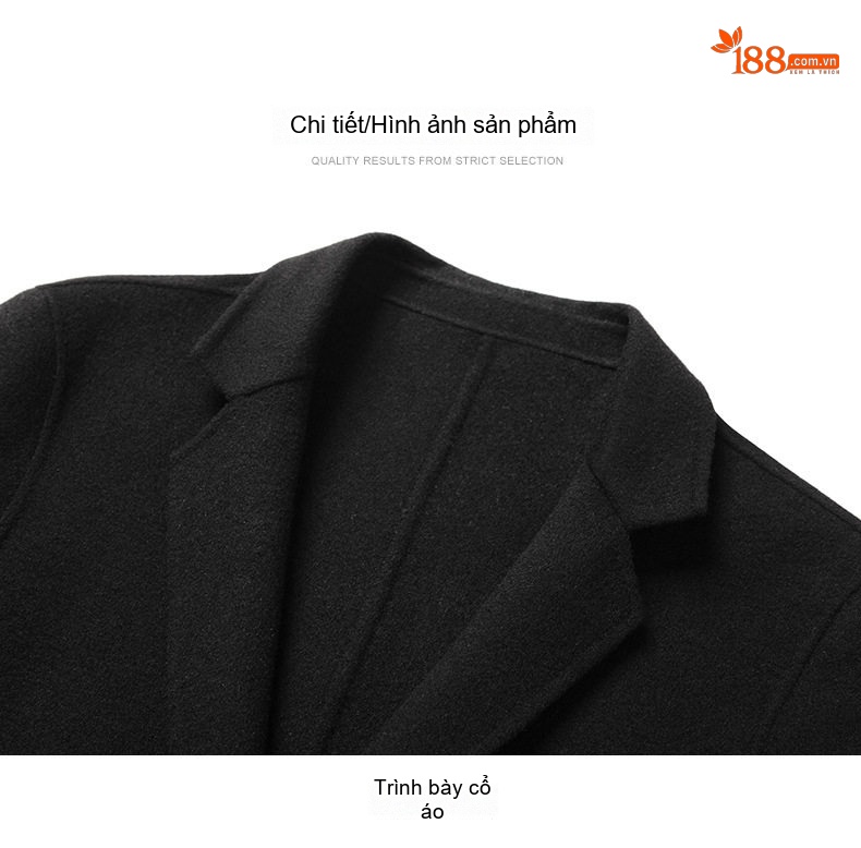 Áo Vest Nam Hai Lớp Toàn Bộ Lông Cừu Màu Đen, Xanh Navy, Xám, Nâu chi tiết 19