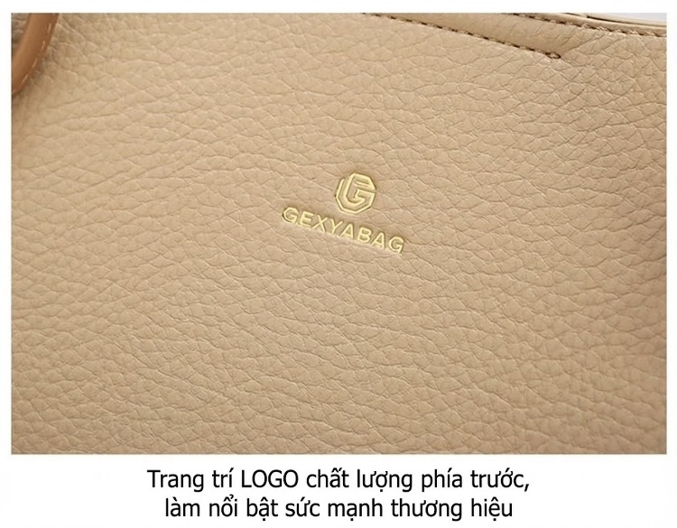 Túi Tote Nữ Da Bóng Công Sở Cao Cấp Dung Tích Lớn Thời Trang Màu Kem, Đen chi tiết 8