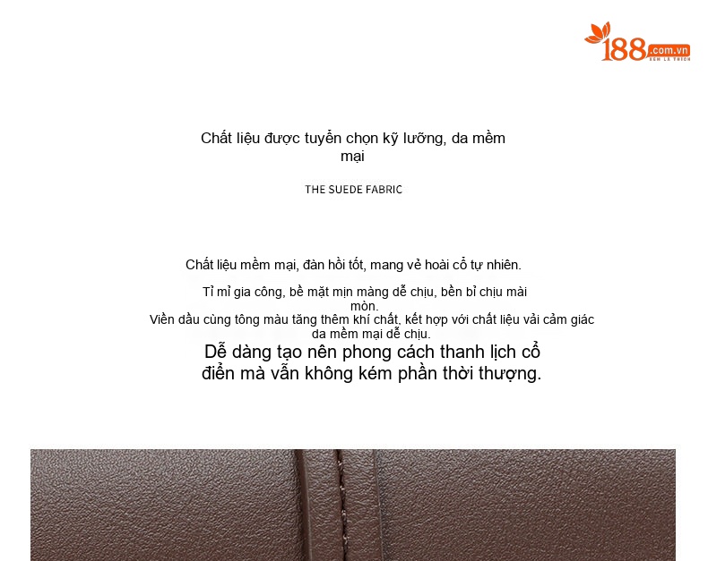 Túi Đeo Chéo Nữ Thiết Kế Nhỏ Gọn Phong Cách Thanh Lịch Màu Nâu chi tiết 8