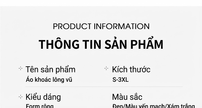Áo Phao Lông Vũ Nam Nữ Form Rộng Có Mũ Trùm Đầu Dày Dặn 90% Lông Nhung Màu Trắng, Vàng, Đen chi tiết 6