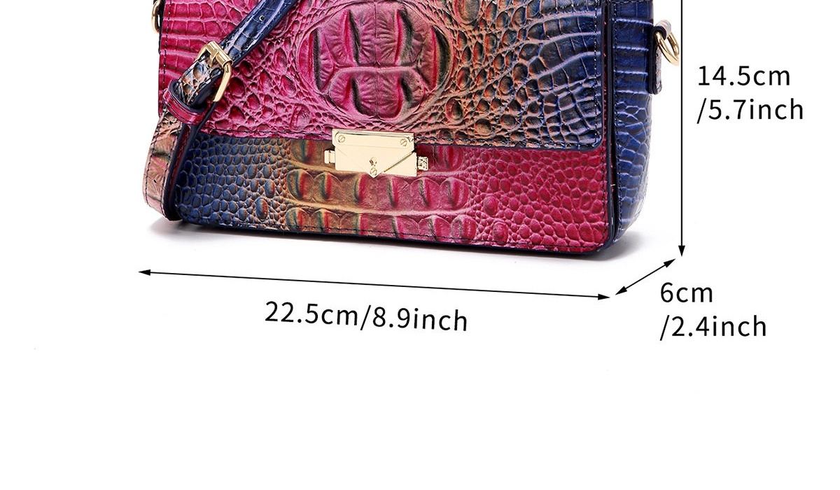 Túi Đeo Chéo Nữ Vân Cá Sấu Vintage Nhiều Màu chi tiết 17