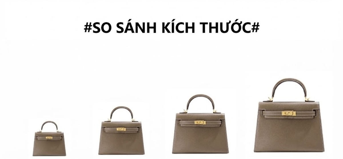 Túi Kelly Mini Da Bò Vân Tay Cầm Tay Đeo Vai Chéo Phong Cách Thời Trang Màu Trắng, Nâu, Xám, Đen... chi tiết 6