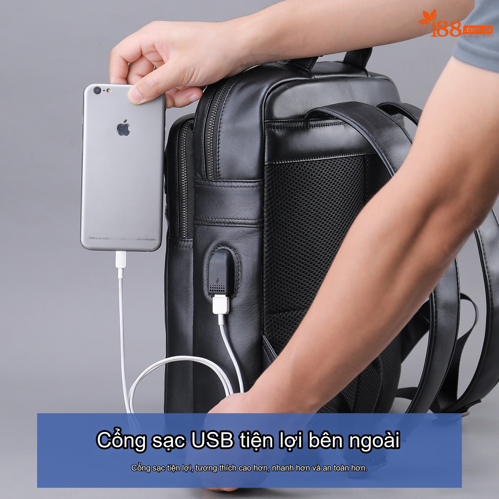 Balo Da Thật Công Sở Nam Da Bò Sức Chứa Lớn Màu Đen