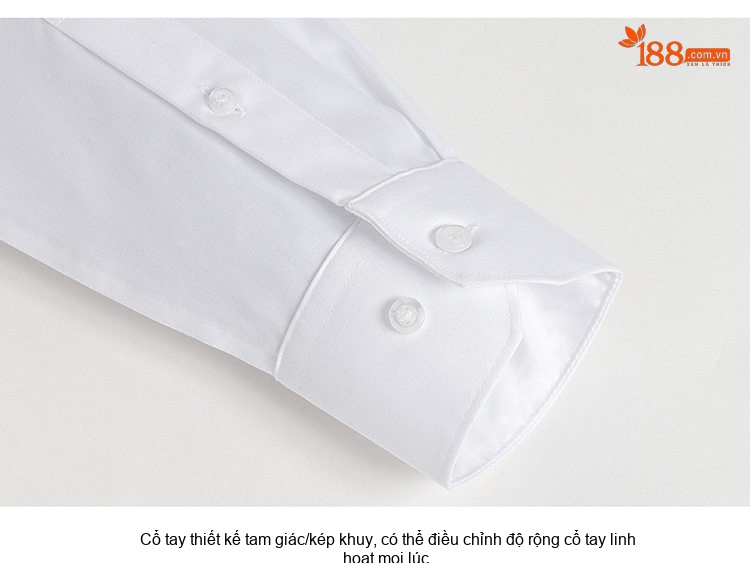 Áo Sơ Mi Dài Tay Nam Cotton Cao Cấp Chống Nhăn Màu Trắng, Xanh Dương, Đen, Đỏ... chi tiết 10