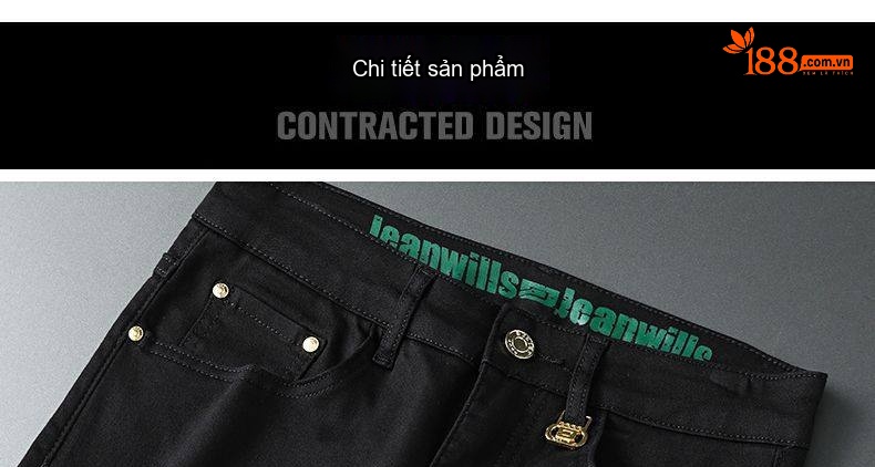 Quần Dài Nam Cotton Co Giãn Chống Thấm Nước Chống Bám Bẩn Chống Phai Màu Dáng Suông Màu Đen, Trắng chi tiết 18