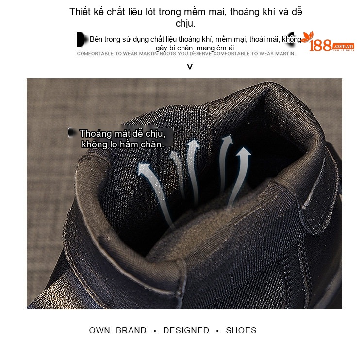 Giày Boot Martin Nữ Cổ Lửng Đế Dày Chiều Cao Đế Khoảng 11cm Da Bóng Màu Đen chi tiết 7