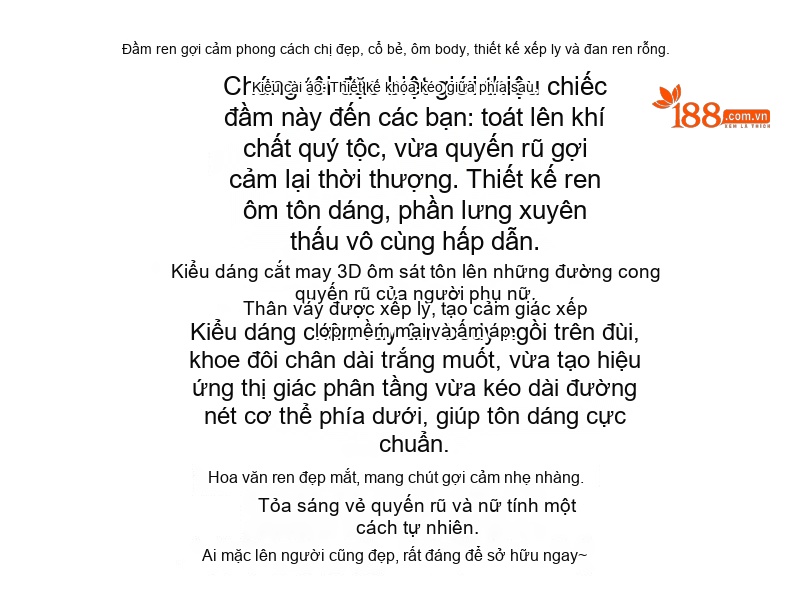 Váy Ôm Body Nữ Dài Tay Cổ Lửng Ren Họa Tiết Gân Nhún Màu Đen chi tiết 2