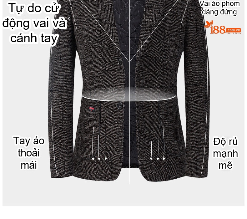 Áo Vest Nam Dáng Ôm Lót Cotton Dày Dặn Phong Cách Hàn Quốc Màu Xám Đen chi tiết 5
