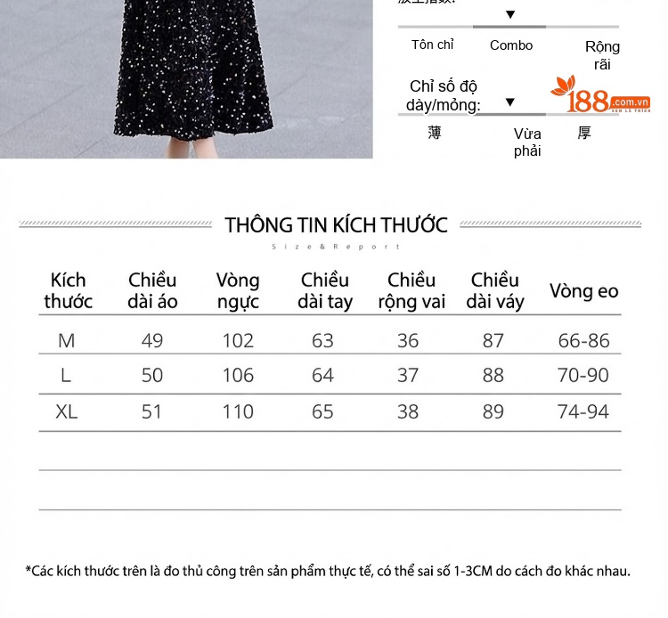 Set Áo Lông Dài Tay và Chân Váy Midi Lấp Lánh Phong Cách Tiểu Thư Màu Trắng, Đen chi tiết 11