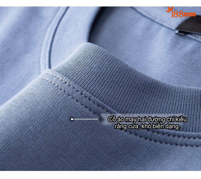 Áo Thun Dài Tay Nam Cotton Lụa Mềm Mại Form Rộng Màu Xanh Navy, Xám, Đen, Nâu chi tiết 34