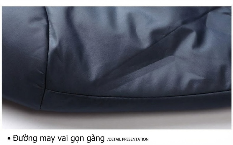 Áo Khoác Phao Lông Vũ Nam Dáng Ngắn Cổ Đứng Giữ Ấm Phong Cách Trung Niên Màu Xanh, Đen, Vàng, Xám... chi tiết 30