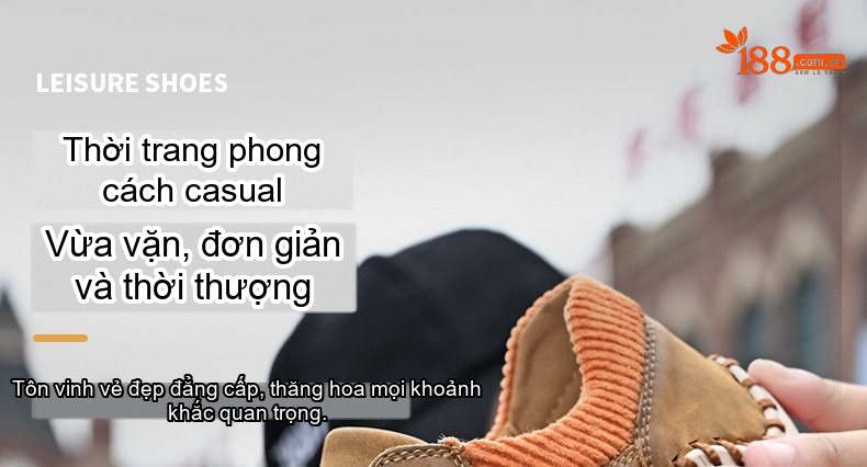 Giày Mọi Nam Da Mờ Kiểu Dáng Lười Buộc Dây Thủ Công Chiều Cao Đế Khoảng 3cm Màu Nâu, Đen, Xanh Lá... chi tiết 15