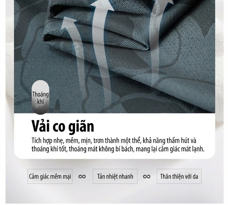 Áo Sơ Mi Tay Ngắn Nam Họa Tiết Hoa Lá Lụa Băng Mát Mẻ Thoáng Khí Màu Xám Đen chi tiết 4