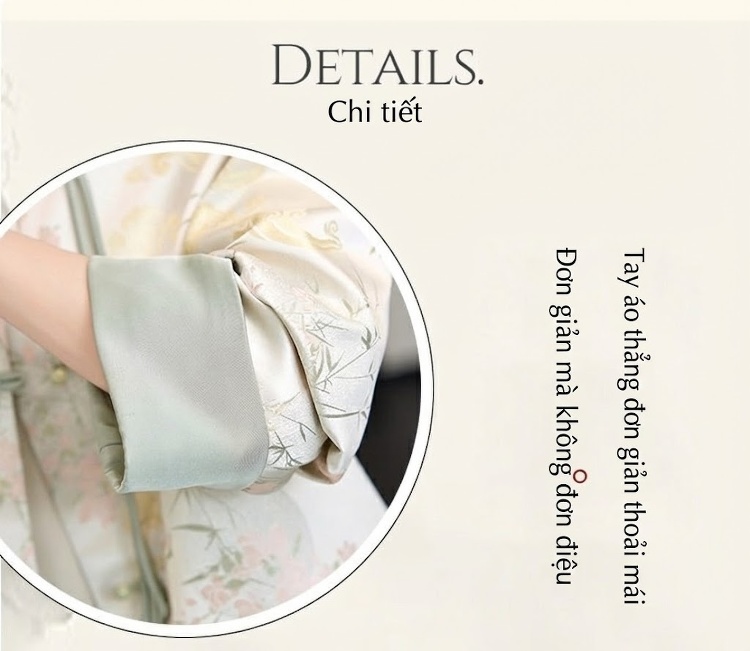 Áo Khoác Nữ Trung Hoa Tân Thời In Hoa Văn Cài Khuy Phong Cách Retro chi tiết 7
