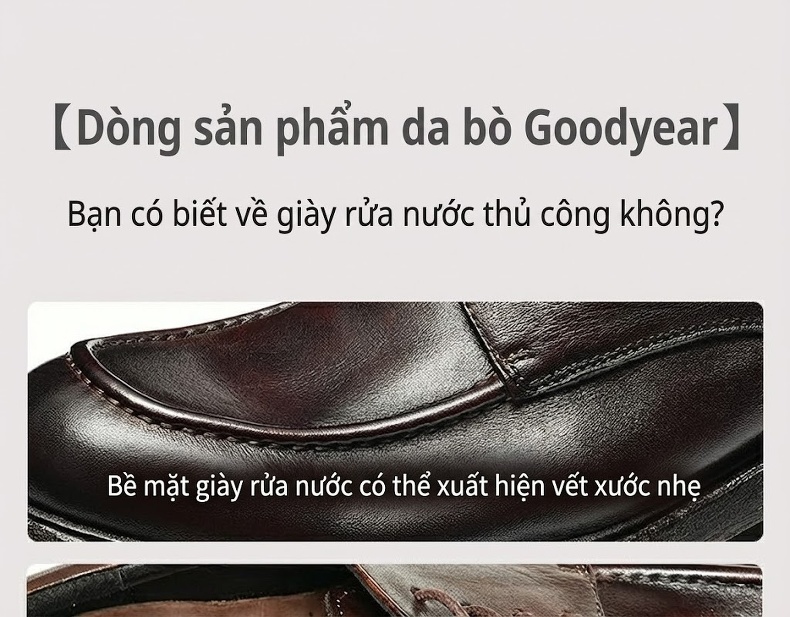 Giày Tây Buộc Dây Nam Da Bò Chiều Cao Đế Khoảng 4cm Phong Cách Mỹ Retro Màu Đen, Nâu chi tiết 1