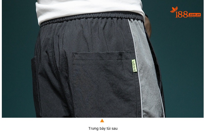 Quần jogger nam bo gấu mùa hè chất liệu mỏng nhẹ thoáng khí, form rộng thể thao chi tiết 19
