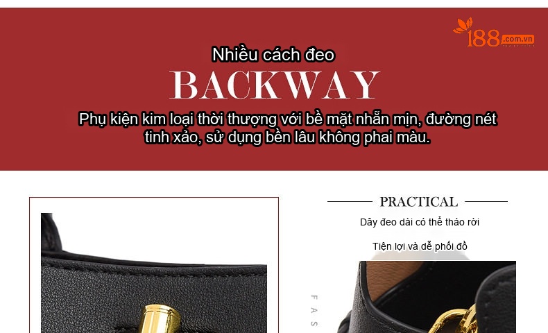 Túi Tote Nữ Da Mềm Cao Cấp Đa Ngăn Phong Cách Thời Trang Công Sở Màu Đen, Đỏ Rượu, Kem chi tiết 10