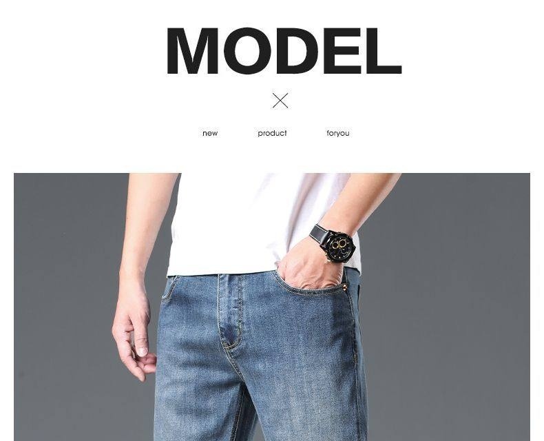Quần Jean Nam Ống Đứng Nhỏ Lửng Chất L liệu Lyocell Màu Xám, Xanh chi tiết 14