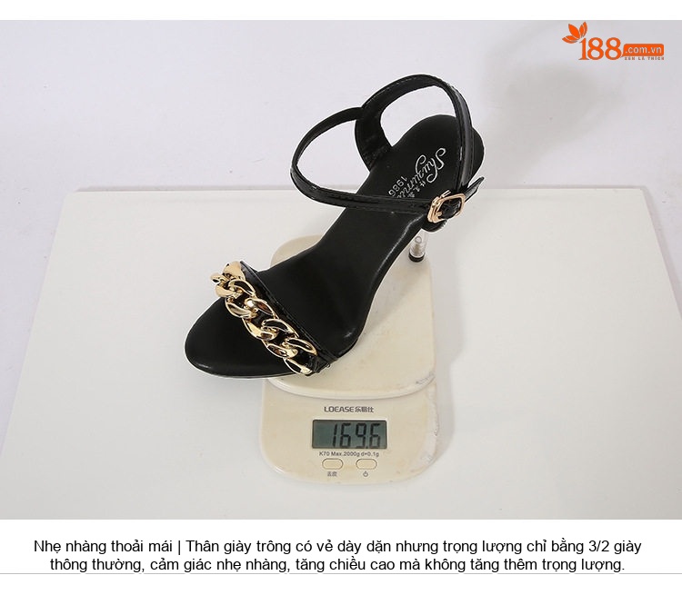 Giày Sandal Cao Gót Nữ Quai Mảnh Gót Trong Suốt Gót Cao 11cm Da Bóng Màu Đen, Vàng, Đỏ, Hồng... chi tiết 6