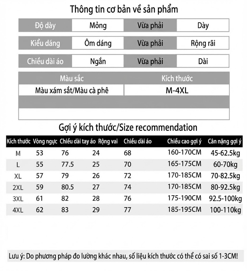 Áo Thun Tay Dài Nam Cổ Tròn Dáng Rộng Cotton Màu Nâu, Xám chi tiết 3