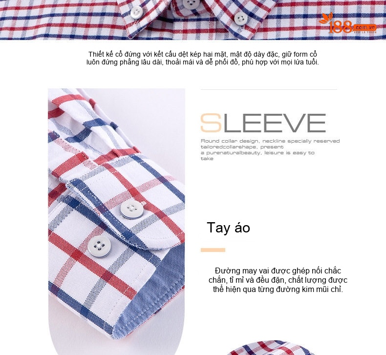 Áo Sơ Mi Nam Tay Dài Cotton Oxford Giặt Nước Kẻ Caro Mặc Đơn Giản Lót Trong Công Sở Màu Trắng, Xanh Dương, Xám, Hồng... chi tiết 17