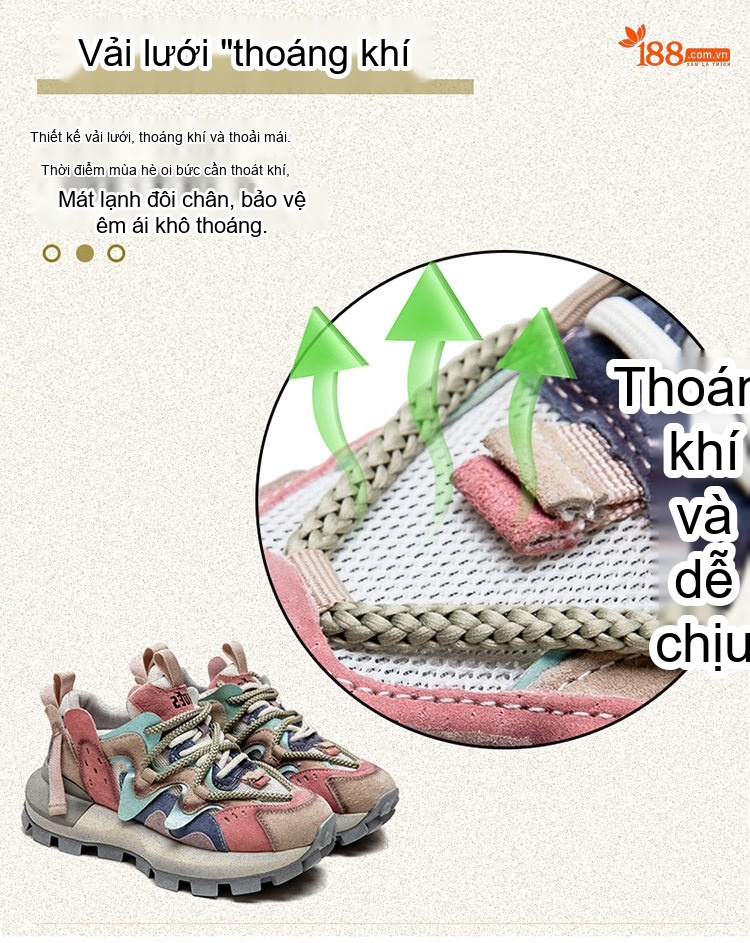 Giày Sneaker Nữ Đế Dày Tăng Chiều Cao Khoảng 5cm Phối Màu chi tiết 8