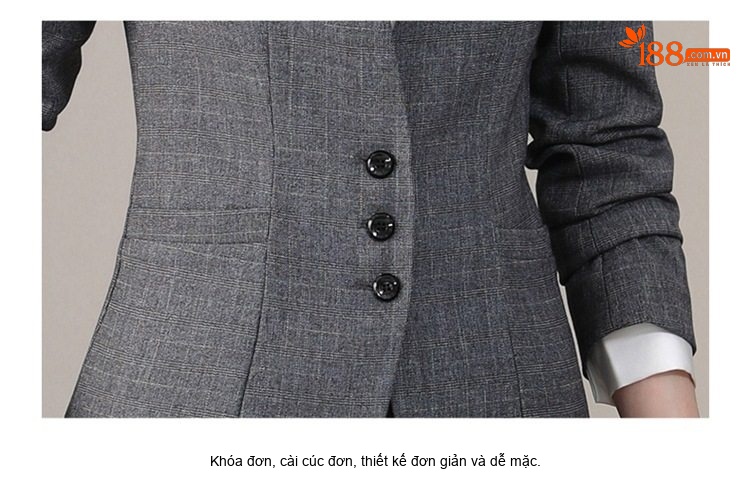 Áo Vest Nữ Tay Dài Công Sở Phong Cách Hàn Quốc Màu Xám, Đen chi tiết 30