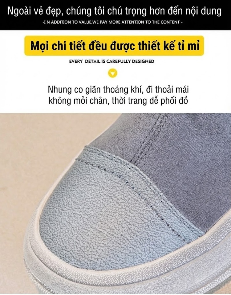 Boot Nữ Cổ Chun Da Mờ Đế Dày Chiều Cao Đế Khoảng 4cm Màu Đen, Xám chi tiết 9
