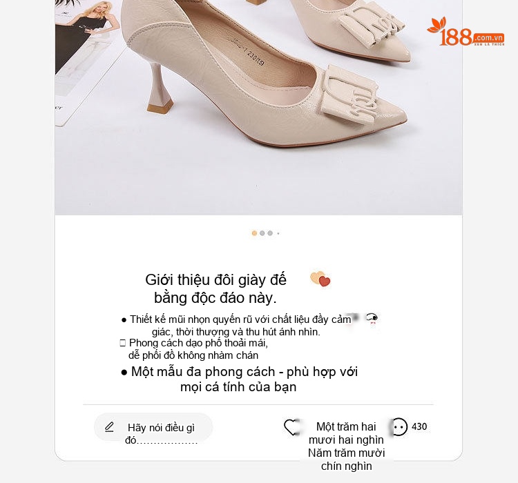 Giày Cao Gót Nữ Da Mềm Chiều Cao Đế Khoảng 6cm Kiểu Hàn Quốc Màu Đen, Kem chi tiết 5