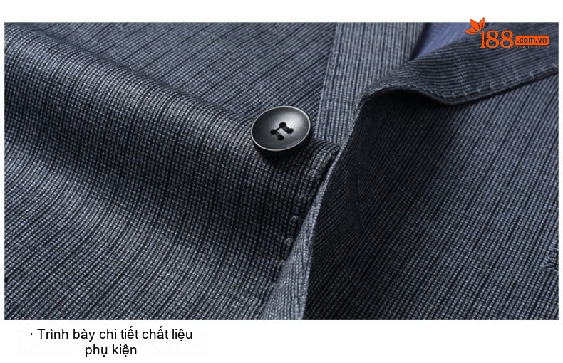 Áo Vest Nam Mỏng Dáng Ôm Phong Cách Hàn Quốc Họa Tiết Sọc Màu Xám chi tiết 19