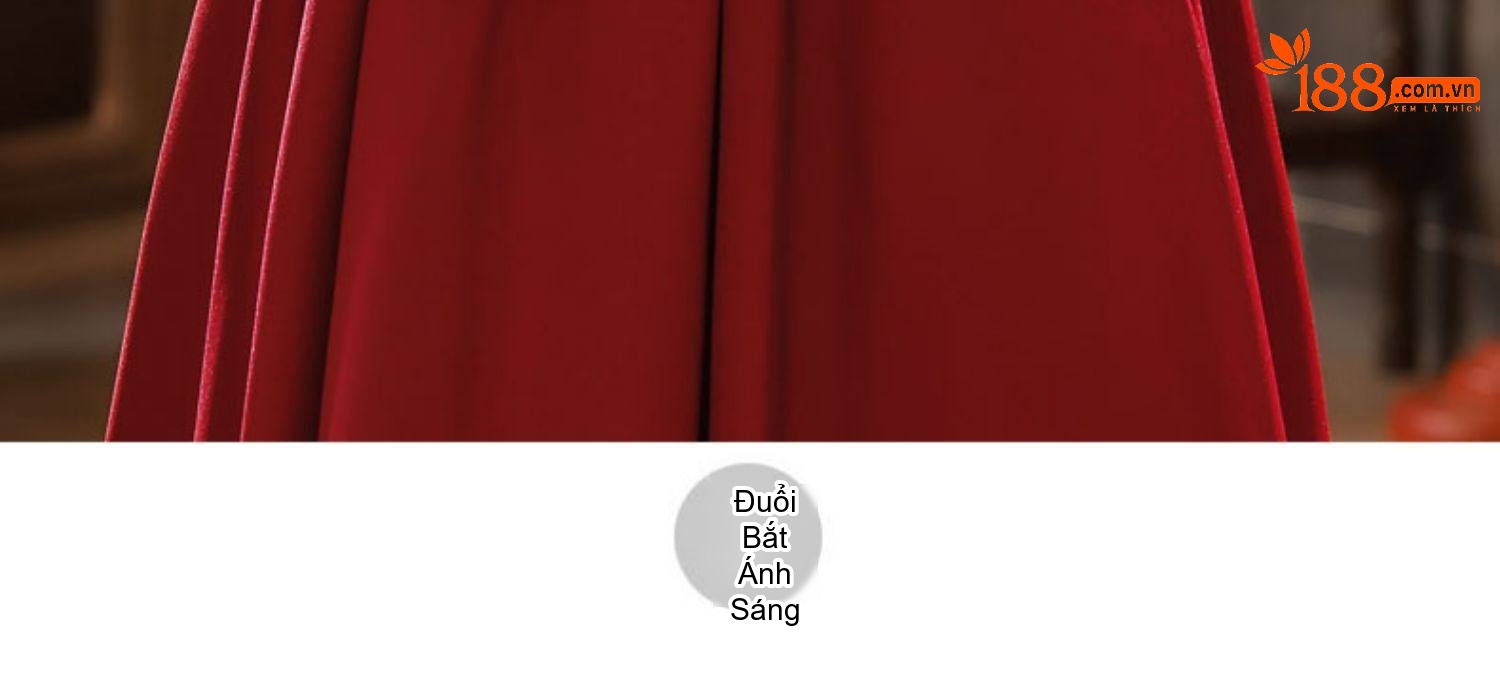 Váy Dự Tiệc/Ăn Hỏi/Cưới Hỏi Hở Vai Dáng Dài Màu Đỏ Rượu Vang chi tiết 22