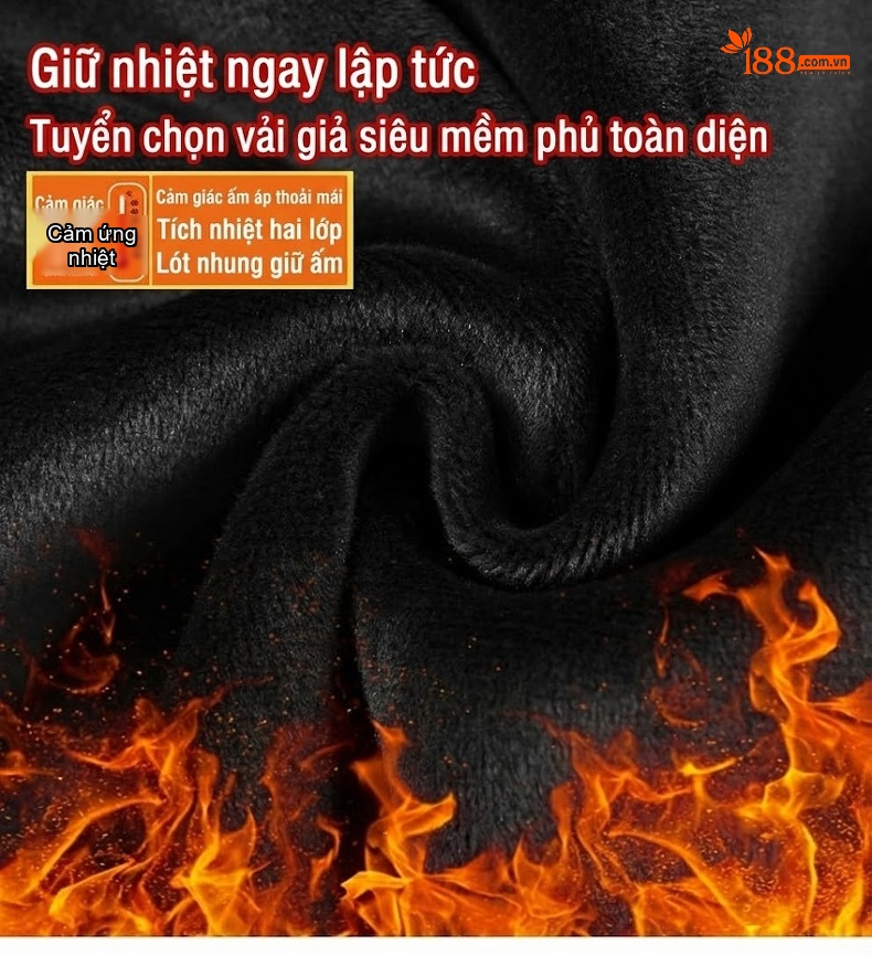 Quần Dài Nam Dáng Thẳng Lót Lông Cừu Co Giãn Bốn Chiều Phong Cách Hàn Quốc Màu Đen, Xám chi tiết 6