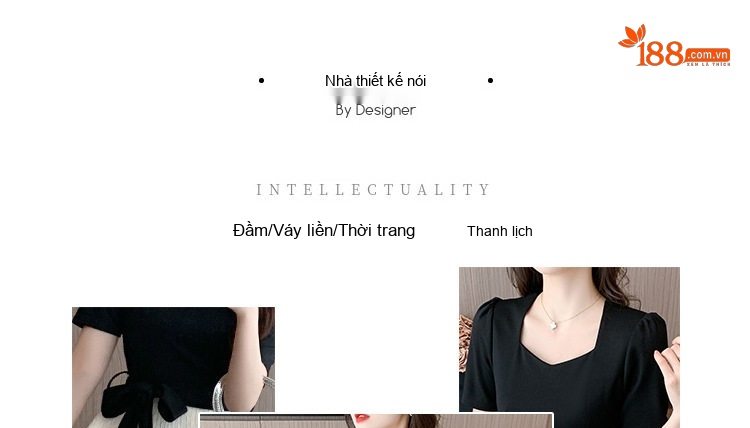 Váy Ngắn Tay Lỡ dáng chữ A Chít Eo Thanh Lịch Màu Đen, Trắng Kem chi tiết 1