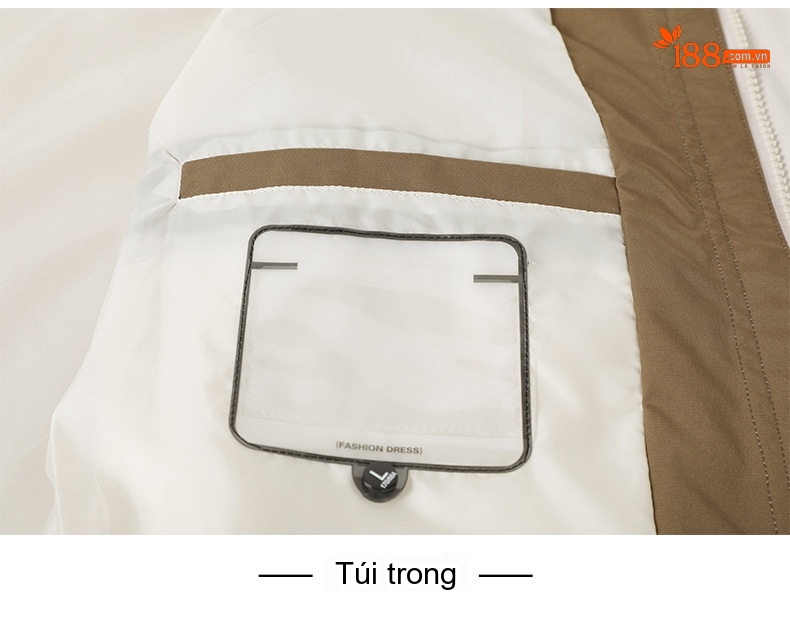 Áo Khoác Bomber Nam Cổ Trụ Phong Cách Công Sở Màu Be, Đen, Xanh chi tiết 22