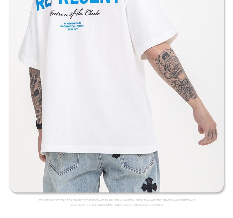Áo Thun Tay Ngắn Nam In Chữ FG Represent Phong Cách Streetwear Màu Đen, Trắng chi tiết 18