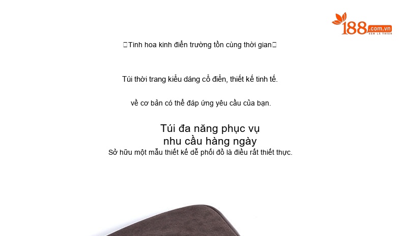Túi Xách Tay Nữ Da Bò Mờ Đơn Giản Đeo Vai, Đeo Chéo Màu Nâu chi tiết 8