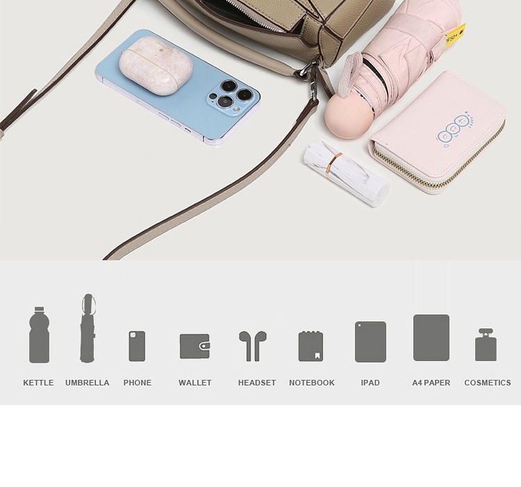 Túi Xách Nữ Mini Họa Tiết Trám Da Mềm Hình Học, Túi Đeo Vai, Túi Xách Tay Màu Đen, Nâu, Xám, Xanh... chi tiết 9