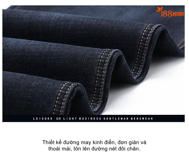 Quần Jean Nam Ống Đứng Lót Lông Dày Dặn Màu Xanh Dương chi tiết 34