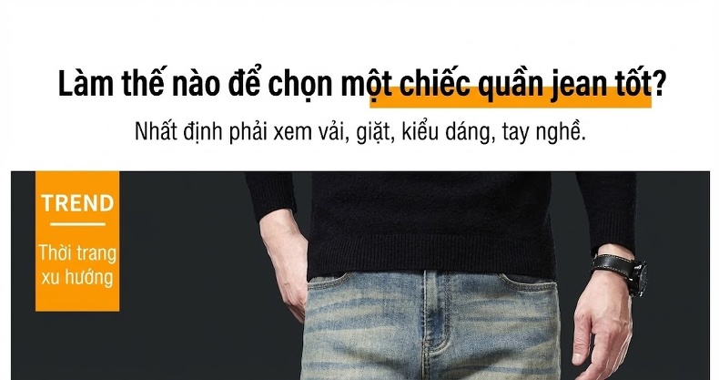 Quần Jean Nam Ống Đứng Dáng Rộng Co Giãn Thoải Mái Phong Cách Trung Niên Màu Xanh Dương, Xám chi tiết 1