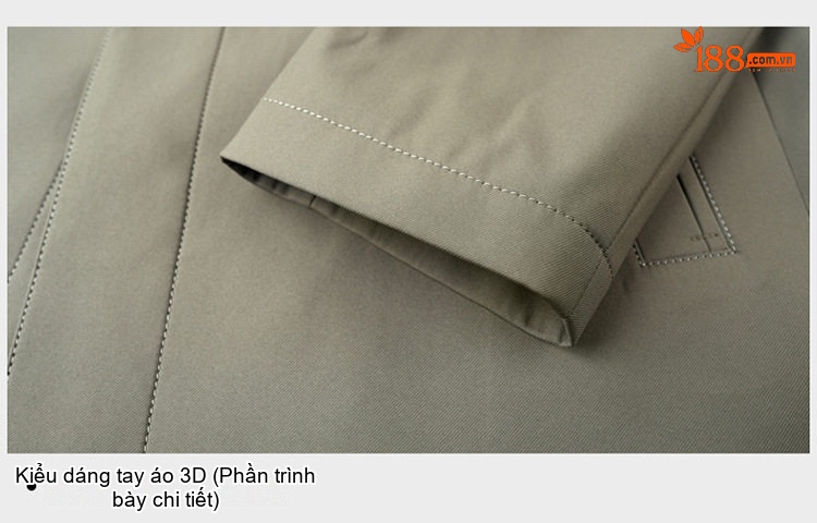 Áo Khoác Gió Nam Trung Niên Dáng Dài Vừa Cổ Bẻ Màu Đen, Xám, Xanh Navy chi tiết 31