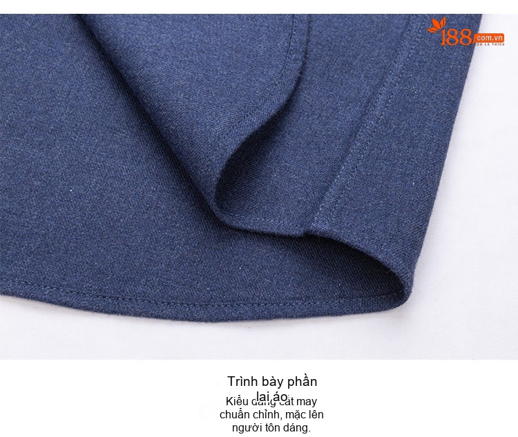 Áo Sơ Mi Nam Tay Dài Cotton Mài Lông Màu Xám, Đỏ, Xanh Dương, Xanh Lá... chi tiết 16