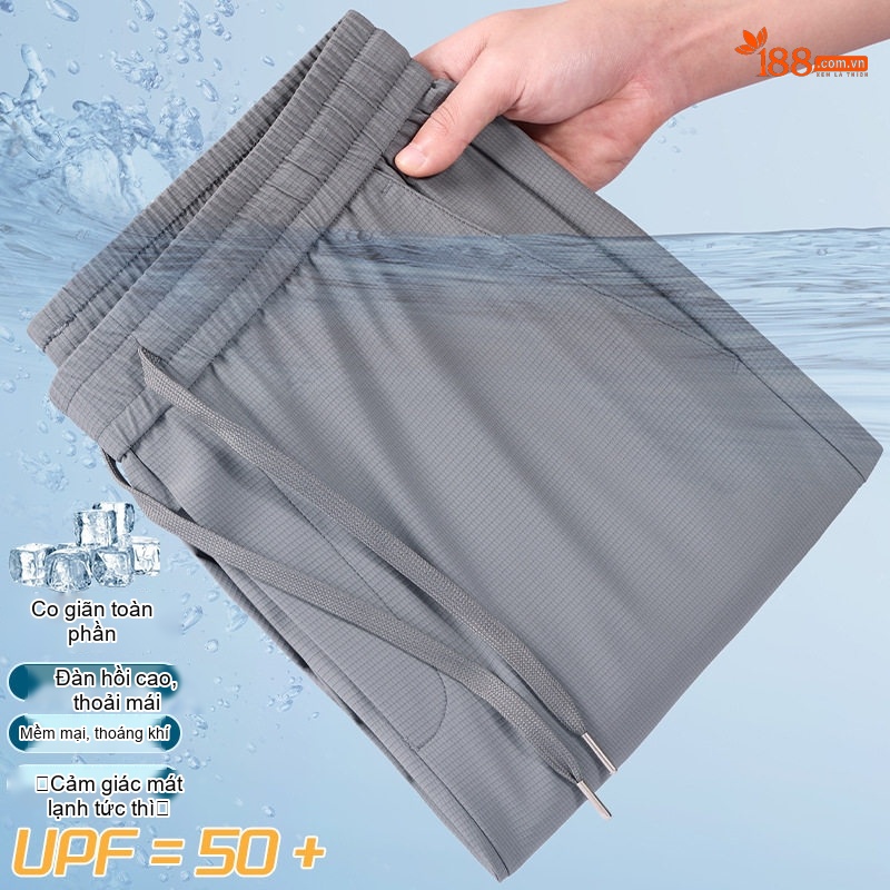 Quần Dài Nam Ống Đứng Lưng Thun Co Giãn Chống Nhăn Mỏng Mát Màu Kem, Xám, Xanh Đen