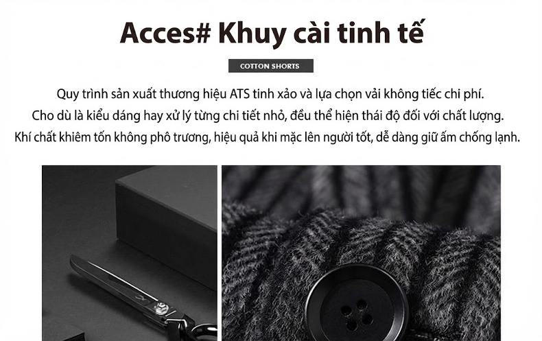 Áo Vest Nam Hai Mặt Len Lông Cừu Kẻ Sọc Phong Cách Doanh Nhân Thu Đông 2024 Màu Xám chi tiết 8