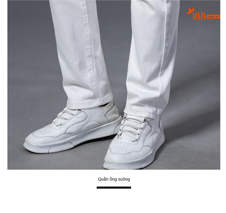 Quần Jean Dài Nam Cotton Co Giãn Dáng Ôm Màu Trắng, Đen chi tiết 13