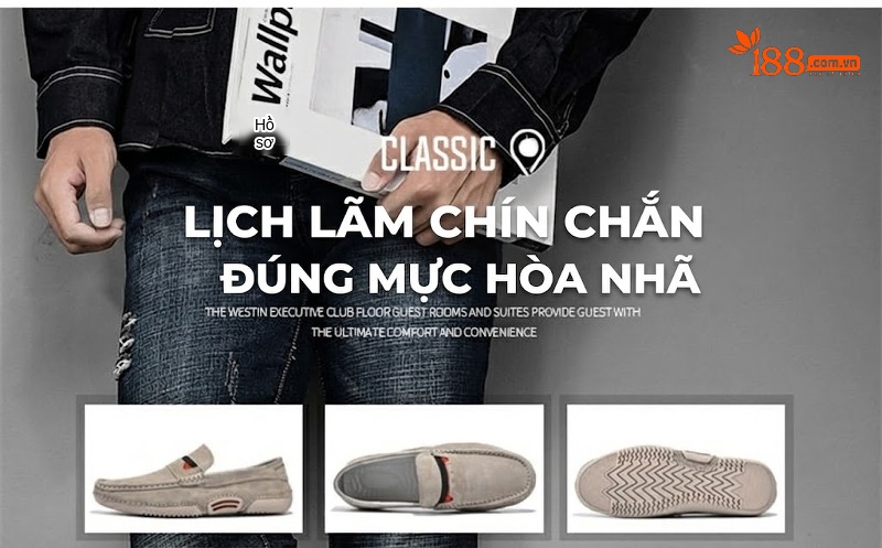 Giày Lười Nam Da Mờ Thoải Mái Chiều Cao Đế Khoảng 2cm Màu Kem chi tiết 2