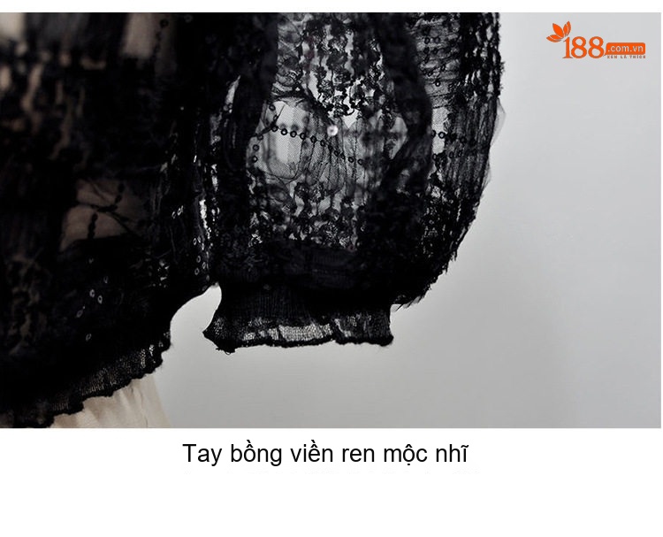 Set Áo Ren Lưới Croptop Tay Ngắn Quần Chân Váy Ngắn Ôm Eo Màu Đen chi tiết 24