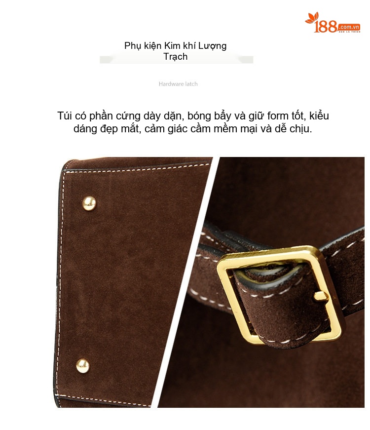 Túi Tote Nữ Da Mờ Phong Cách Retro Châu Âu, Túi Đeo Vai, Túi Xách Tay Công Sở Màu Đỏ, Nâu, Xám, Đen chi tiết 4