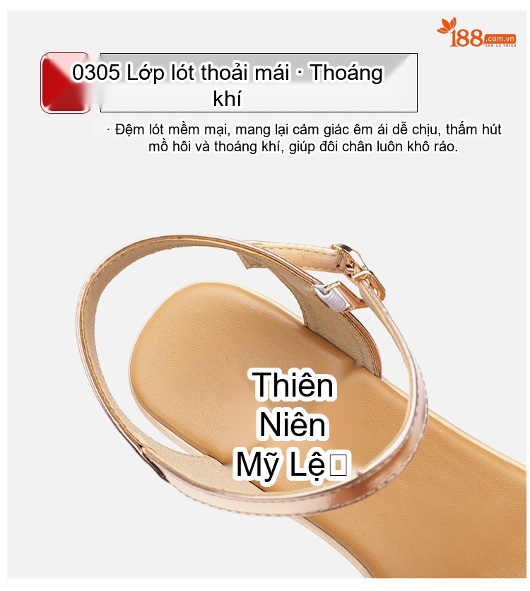 Dép Sandal Nữ Đế Xuồng Quai Hậu Đính Đá Đế Cao 5cm - 6cm Màu Vàng, Đen, Bạc chi tiết 9